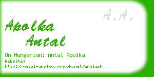 apolka antal business card